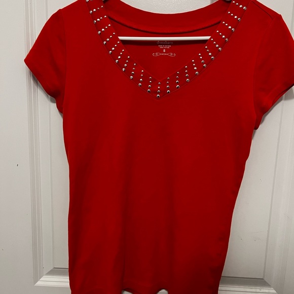 Dress Barn Short Sleeve Women’s Top - Like New Size Small - Picture 3 of 5